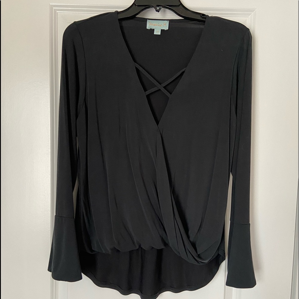 Grey/black blouse